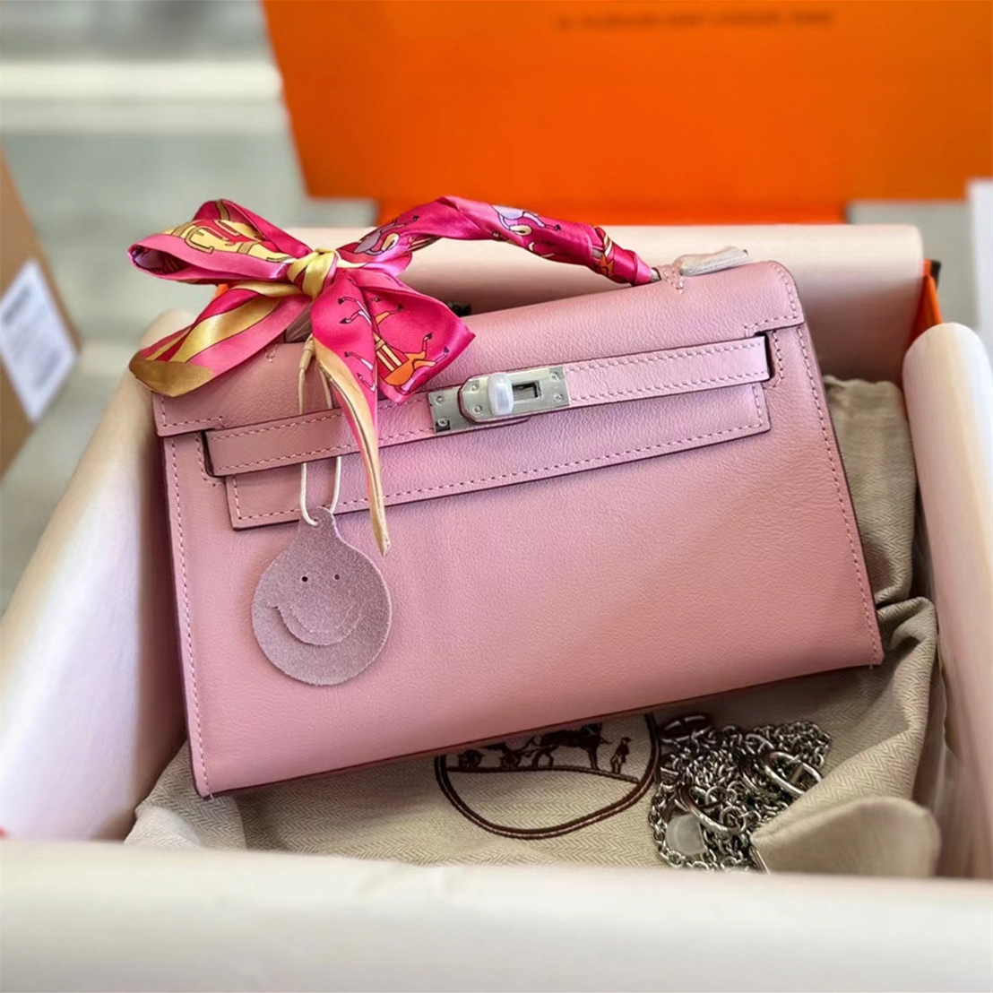 Swift Pochette Generation1 Mini Totes Bag Leather Shoulder Bags Handmade Honey Wax Thread Palm