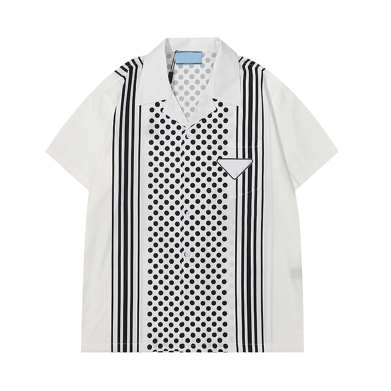 Mens designer luxury dress Shirts silk Shirt Luxury Clothes Short Sleeve letter clowers print Casual Summer collar mens mix colors Size M-3XL A22