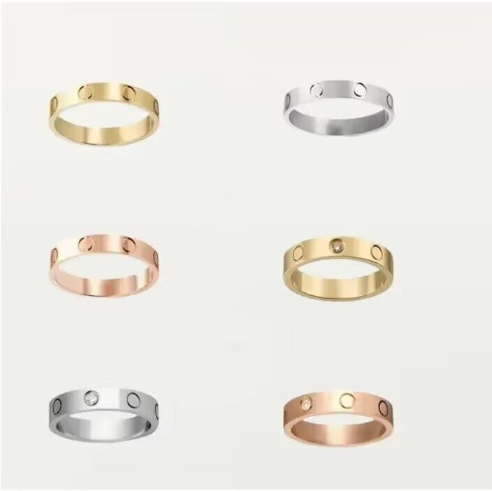 Designer Love Screw rings Mens and womens ring classic luxury titanium steel alloy material never fade non allergic 4MM
Designer Love Screw rings Mens and womens ring classic luxury titanium steel alloy material never fade non allergic 4MM