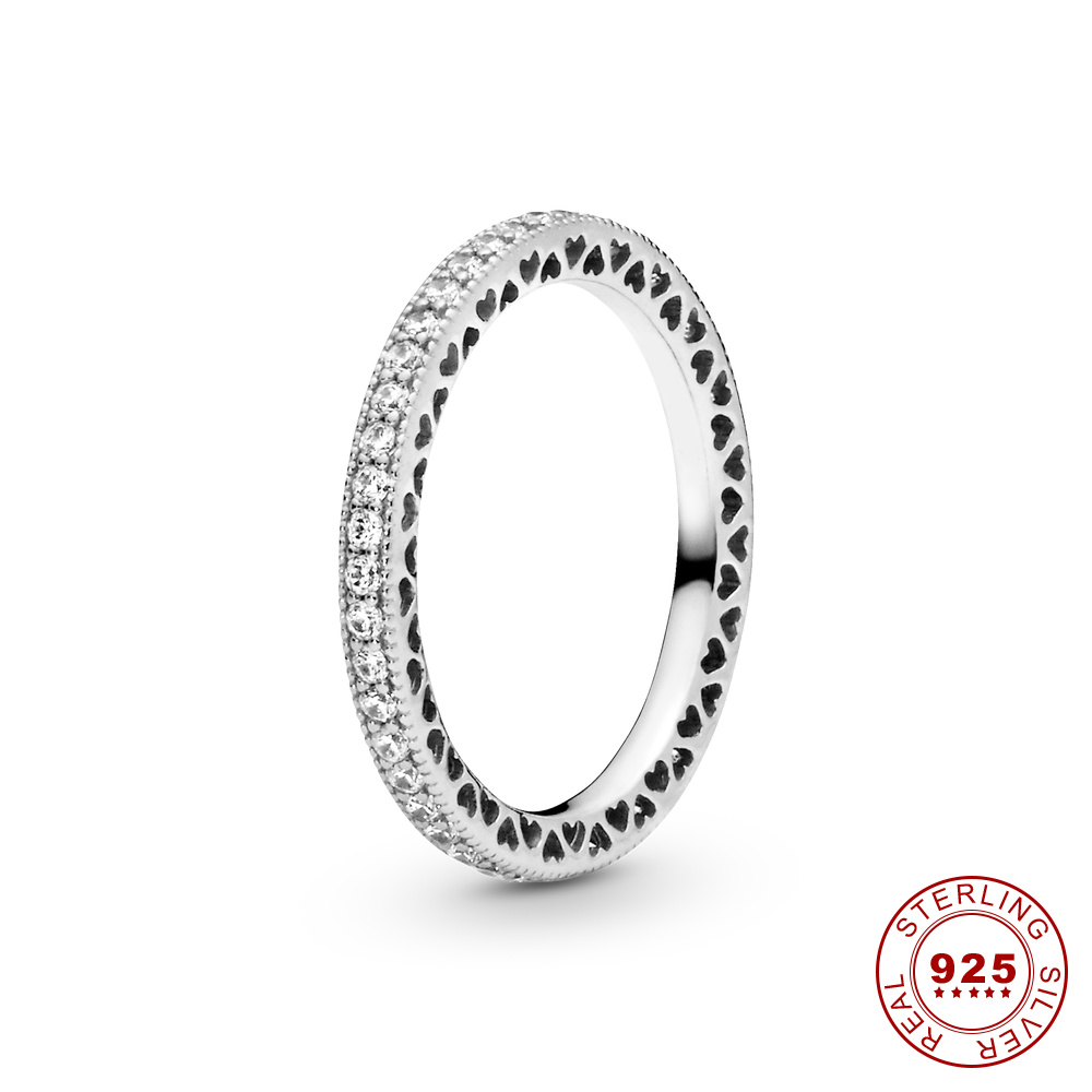 2024 New 925 Sterling Silver Ring Timeless Pave Rings for women The Glittering Ring Feminine Engagement Jewelry Fashion Accessories Free Delivery