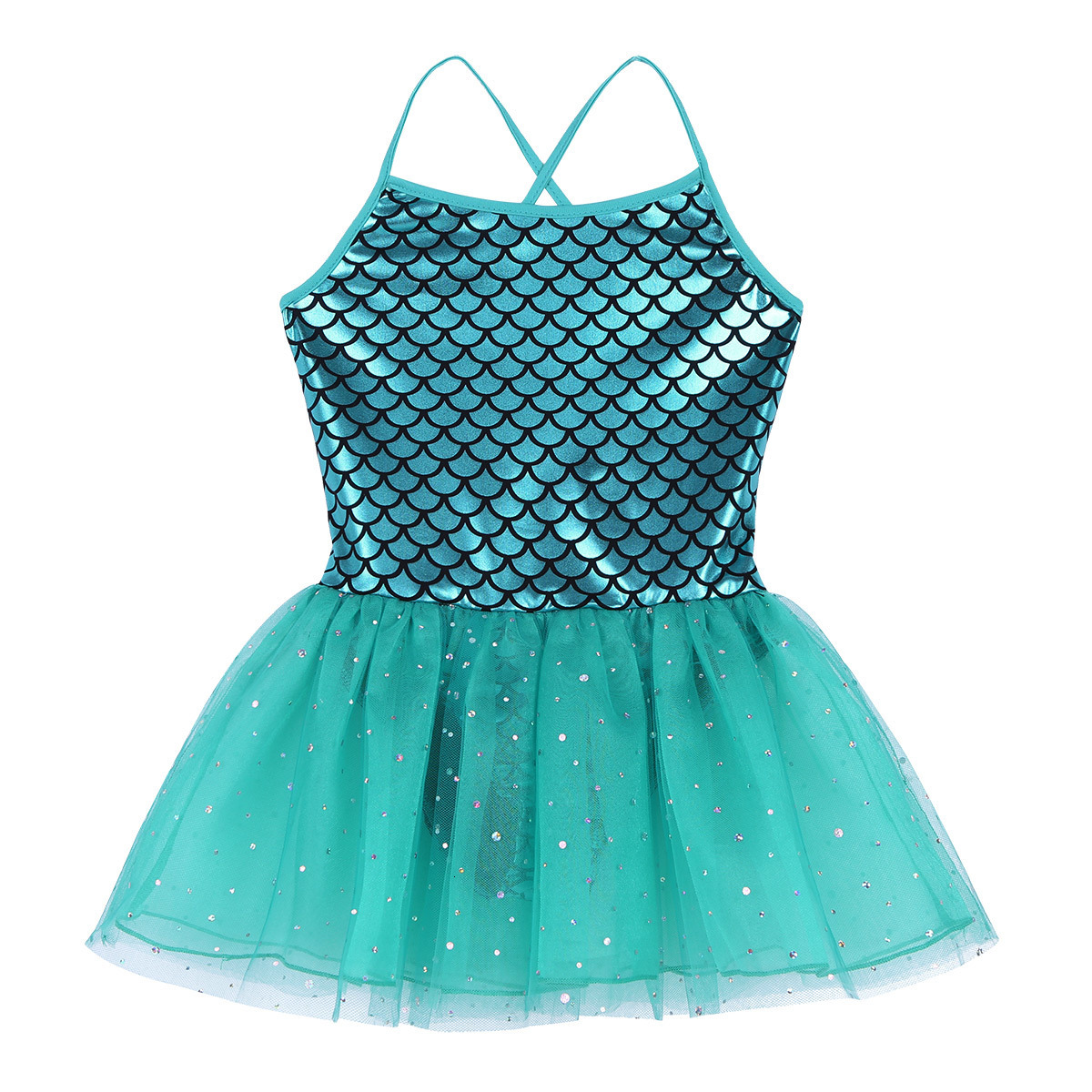 Girl's Dresses Girls Glitter Mermaid Ballet Dress Gymnastics Leotards for Girls Kids Ballet Dance Costumes Dancewear Kids Teen Ballerina Dress 23