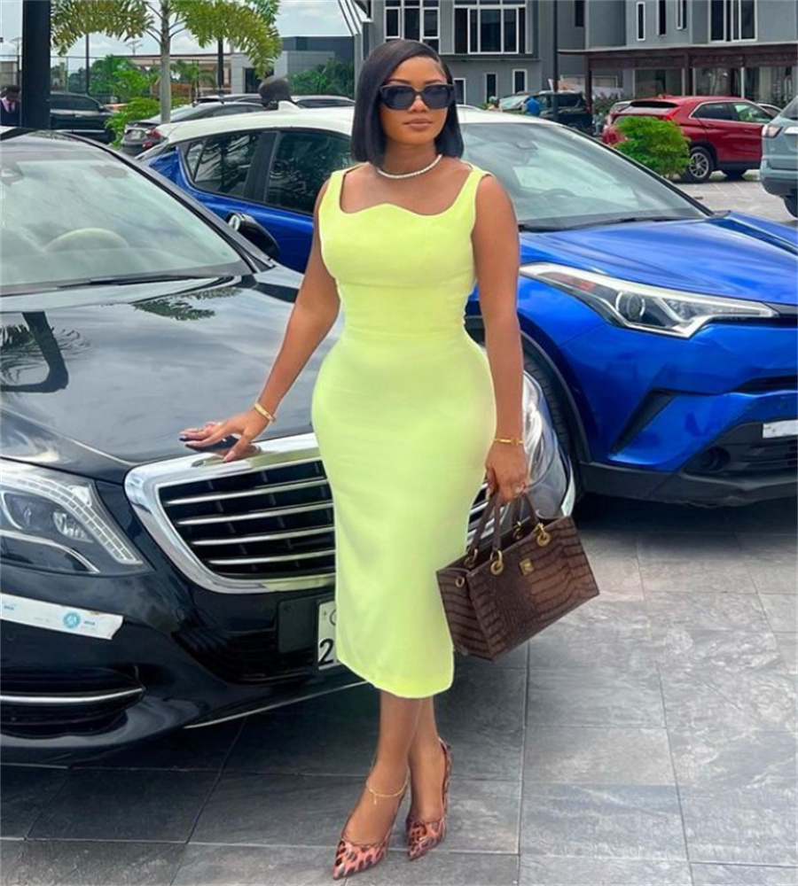 Chic Yellow Two Piece Prom Dress With Jacket 2023 Sheath Midi Evening Dresses Fashion Women Dinner Cocktail Party Skirt Formal Vestidos De Fiesta Form