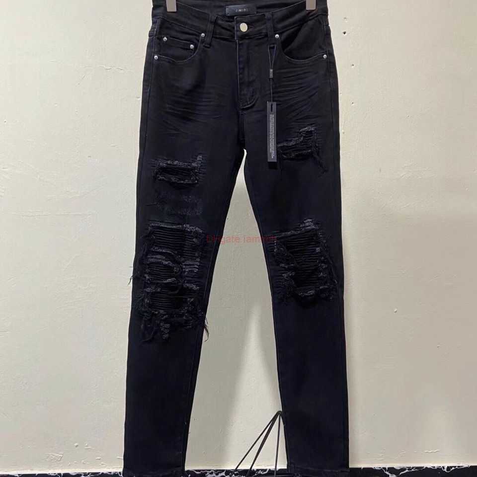 Designer Clothing Amires Jeans Denim Pants Amies 569 High Street Black Jeans Black Hole Patch Jeans Mens Scratched Elastic Slim Fit Pants Trendy Distressed Ripped Sk
Designer Clothing Amires Jeans Denim Pants Amies 569 High Street Black Jeans Black Hole Patch Jeans Mens Scratched Elastic Slim Fit Pants Trendy Distressed Ripped Sk