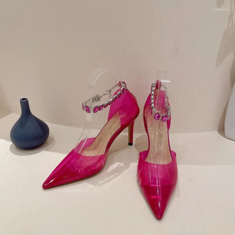2023 Women'S High Heels Sandals Transparent Sexy Pink Diamond Chain Ankle Straps Stiletto Pointed Wedding Party Fashion versatile size35-41, Sliver
2023 Women'S High Heels Sandals Transparent Sexy Pink Diamond Chain Ankle Straps Stiletto Pointed Wedding Party Fashion versatile size35-41, Sliver