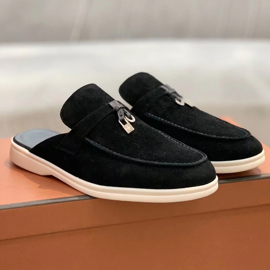 LP PIANA Summer Walk Charms embellished suede slippers Macaroon Luxe Mule shoes Genuine leather casual slip on flats women Luxury Designers factory footwear, Light tan
LP PIANA Summer Walk Charms embellished suede slippers Macaroon Luxe Mule shoes Genuine leather casual slip on flats women Luxury Designers factory footwear, Light tan