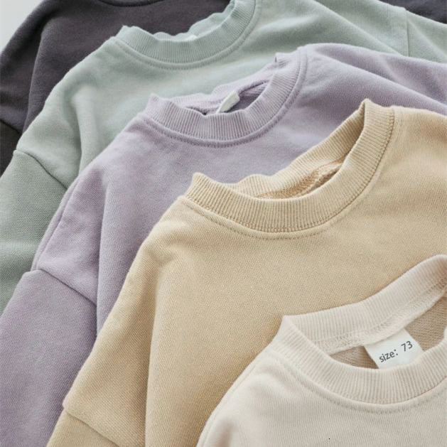 Rompers INS 024M born Infant Baby Girl Boy Sweatshirt Romper Toddler Long Sleeve Basic Cotton Oversize Rompers Baby Clothes Jumpsuit 230522