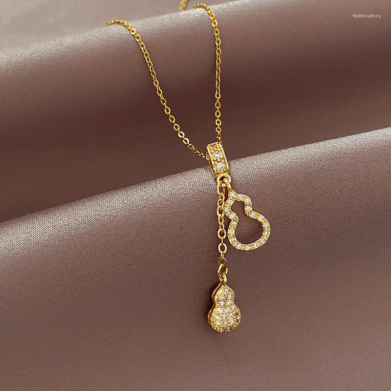 Pendant Necklaces LWMMD Titanium Steel No Fading Chinese Style Lucky Gourd Necklace Simple Stainless Women's Wholesale For Women
Pendant Necklaces LWMMD Titanium Steel No Fading Chinese Style Lucky Gourd Necklace Simple Stainless Women's Wholesale For Women