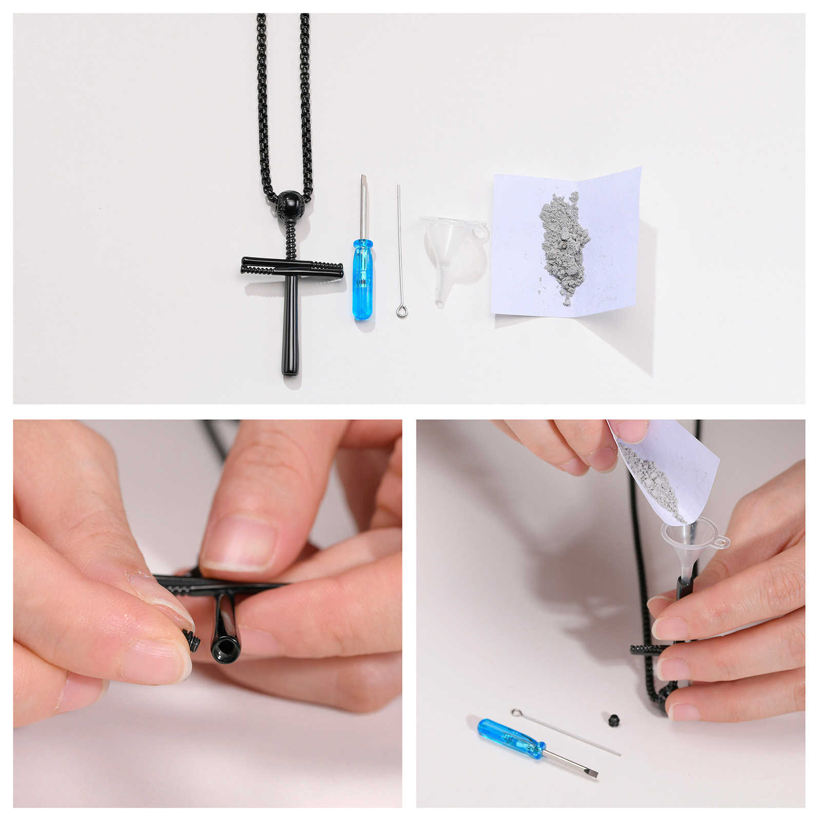 Cremation Urn Baseball Gold Cross Necklace For Ashes Memorial Keepsake Titanium Stainless Steel Pendant Remembrance Jewelry Gifts Women Men Collar Who