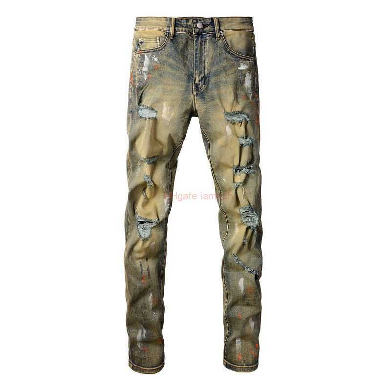 Designer Clothing Amires Jeans Denim Pants Amies Speckled Ink Damaged Jeans Mens Dirty Yellow Water Washed Old Worn Hole High Street Slim Fit Korean Version Small Foo, Picture color
Designer Clothing Amires Jeans Denim Pants Amies Speckled Ink Damaged Jeans Mens Dirty Yellow Water Washed Old Worn Hole High Street Slim Fit Korean Version Small Foo, Picture color