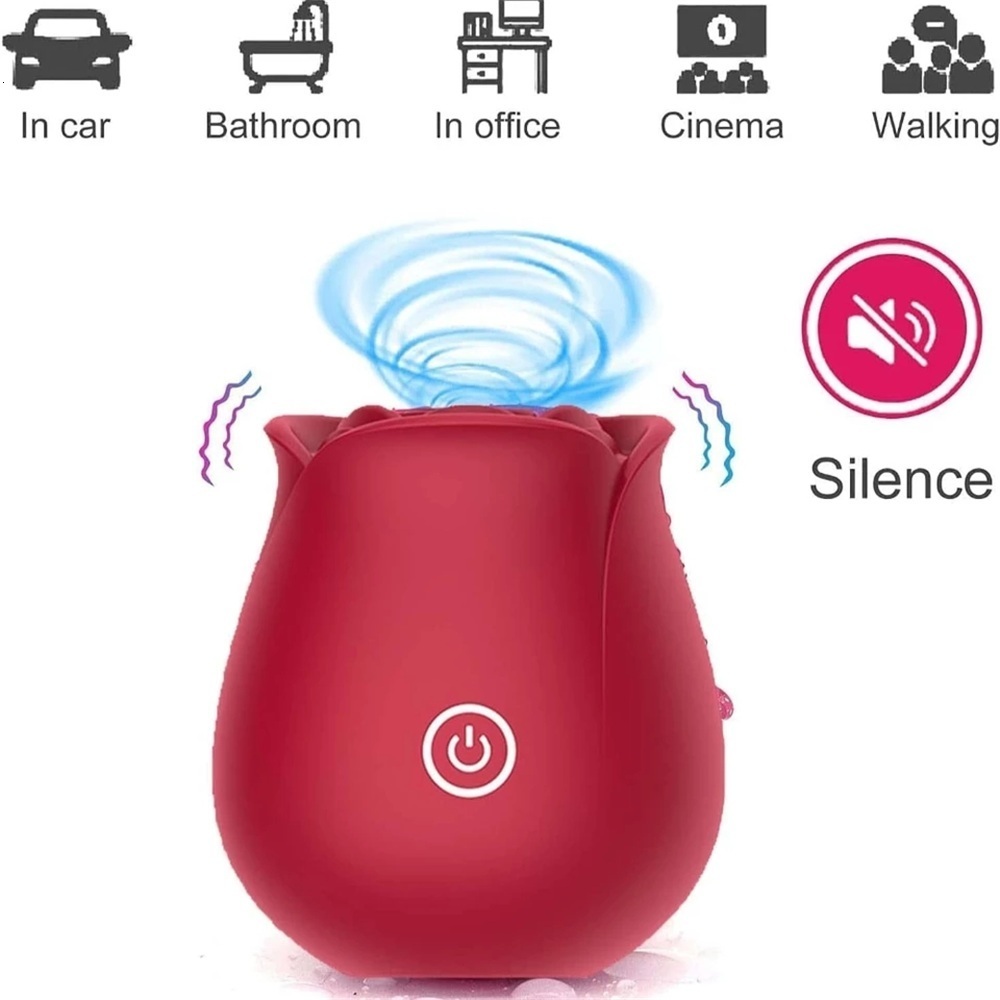 Adult Toys Rose vibrator toy silent adult suction Rose vibrator vaginal female clitoral suction Sex toy US warehouse 230520