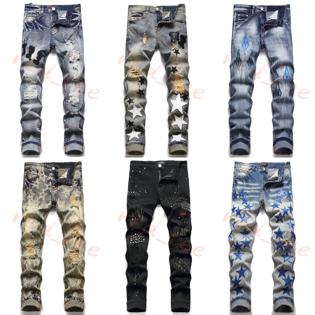 Mens Jeans European Style Jean Luxury Letter Star Embroidery Patchwork Ripped Jeans High Quality Motorcycle Pant Mens Skinny Pants, #04
Mens Jeans European Style Jean Luxury Letter Star Embroidery Patchwork Ripped Jeans High Quality Motorcycle Pant Mens Skinny Pants, #04