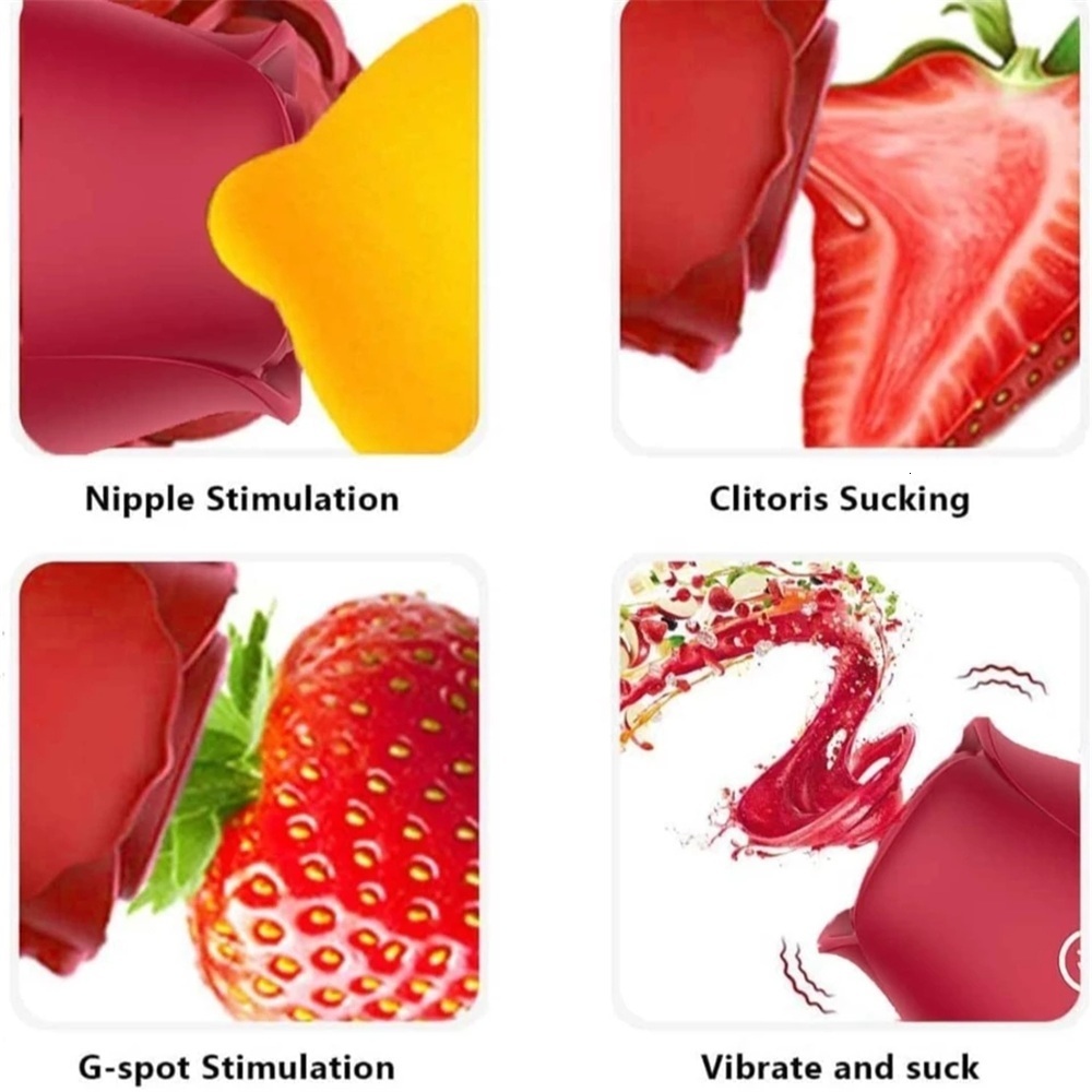 Adult Toys Rose vibrator toy silent adult suction Rose vibrator vaginal female clitoral suction Sex toy US warehouse 230520