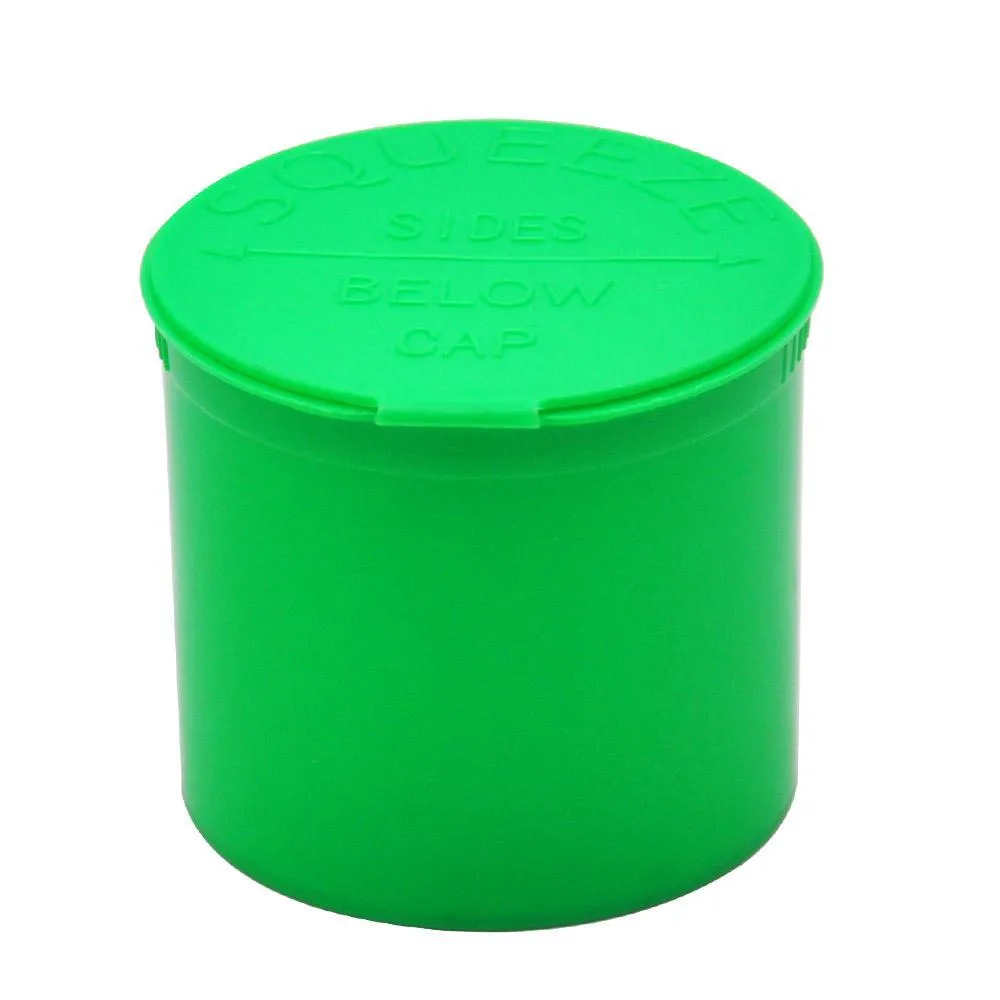 90 Dram Empty Squeeze Pop Top BottleVial Herb Box Acrylic Plastic Stroage Stash Jar Plastic Pill Bottle Case Box Herb Container