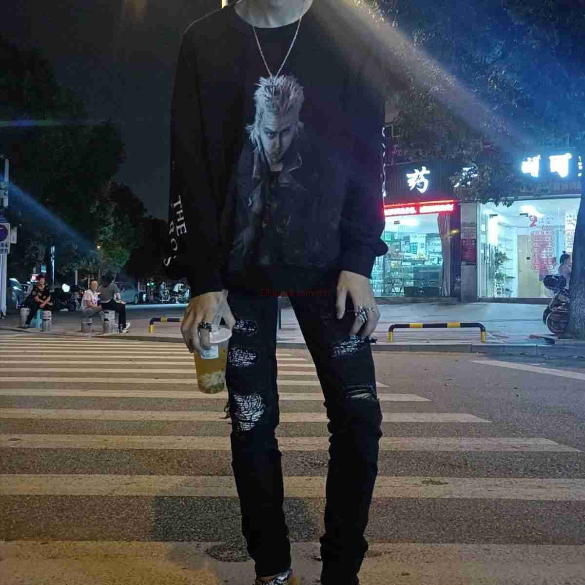 Designer Clothing Amires Jeans Denim Pants Amies High Street Black Washed Hole Cashew Flower Jeans Mens Street Trend Slim Fit Elastic Slim Feet Pants Distressed Ripp
Designer Clothing Amires Jeans Denim Pants Amies High Street Black Washed Hole Cashew Flower Jeans Mens Street Trend Slim Fit Elastic Slim Feet Pants Distressed Ripp