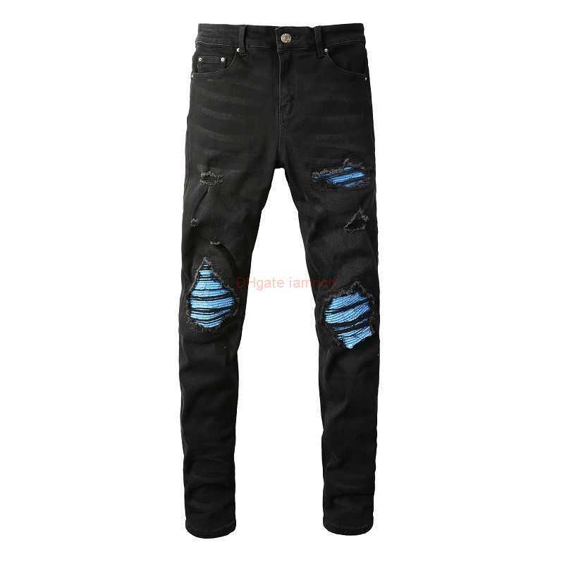 Designer Clothing Amires Jeans Denim Pants Fashion Brand Amies Broken Hole Blue Cloth Patch Elastic Slimming Black Wash Show Thin Versatile Small Leg Denim Pants Men
Designer Clothing Amires Jeans Denim Pants Fashion Brand Amies Broken Hole Blue Cloth Patch Elastic Slimming Black Wash Show Thin Versatile Small Leg Denim Pants Men
