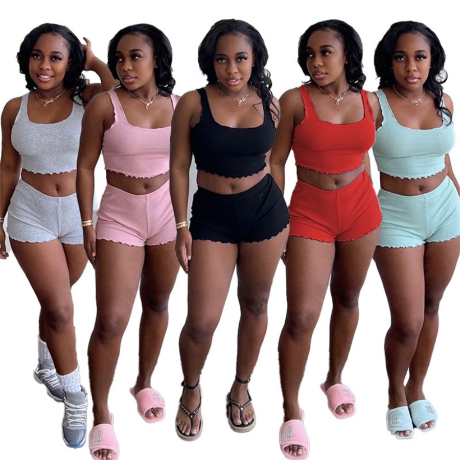 2023 Designer Women Tracksuits Summer Sports Outfits Ladies Two Piece Shorts Set solid color sleeveless crop tank tops vest and shorts Suits 7113, Mix color
2023 Designer Women Tracksuits Summer Sports Outfits Ladies Two Piece Shorts Set solid color sleeveless crop tank tops vest and shorts Suits 7113, Mix color