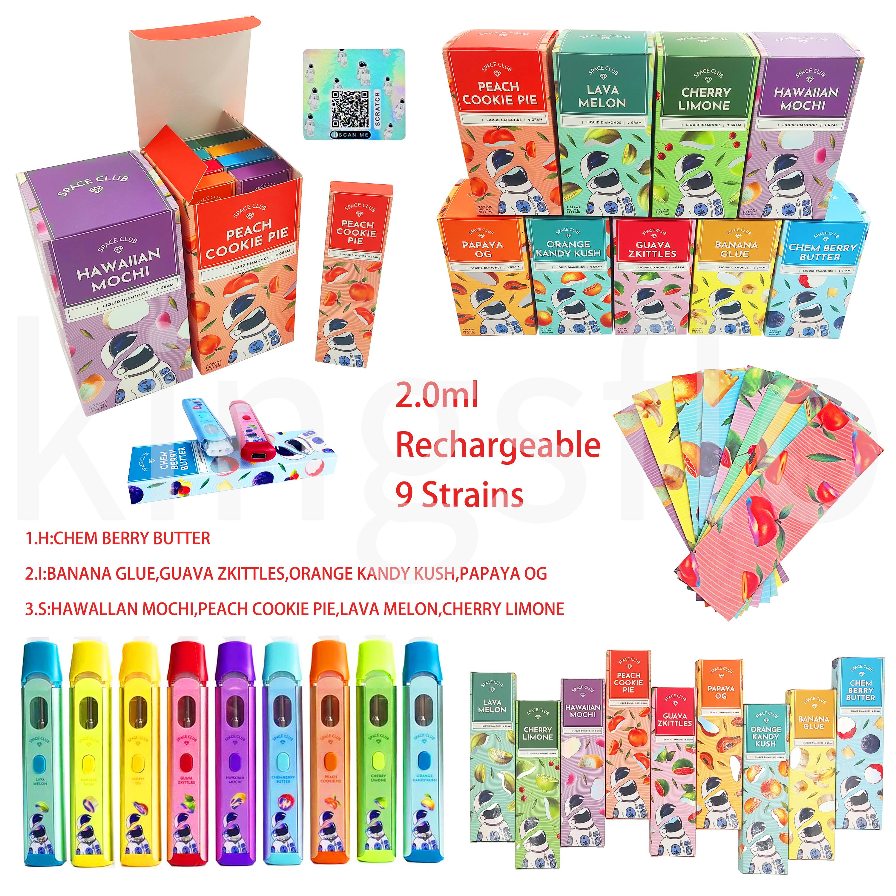 Space Club disposables vape pen empty 2ml carts Rechargeable 10 strains with packaging ship from USA
Space Club disposables vape pen empty 2ml carts Rechargeable 10 strains with packaging ship from USA