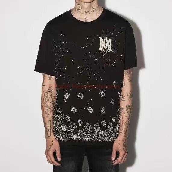Designer Fashion Clothing Amires Tees Am Tshirt Amies New Cashew Nut Print All Sky Star American High Street Summer Couple Casual Round Neck Short Sleeve Tshirt Trend, Black 1 
Designer Fashion Clothing Amires Tees Am Tshirt Amies New Cashew Nut Print All Sky Star American High Street Summer Couple Casual Round Neck Short Sleeve Tshirt Trend, Black 1
