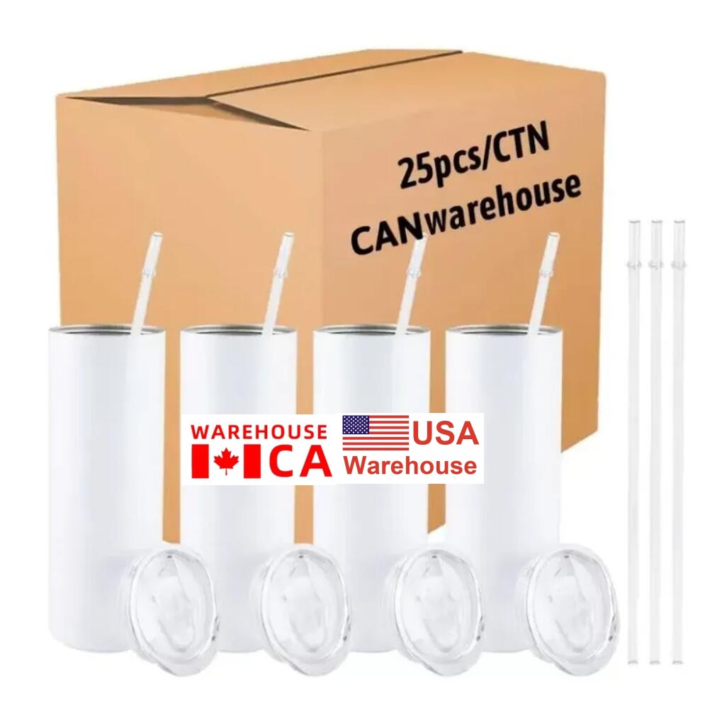 US CA Stock 25pcs/Carton Sublimation Blanks Straight Tumbler 20 oz Water Tumbler Cup with Lid and Straw GG0522, White
US CA Stock 25pcs/Carton Sublimation Blanks Straight Tumbler 20 oz Water Tumbler Cup with Lid and Straw GG0522, White