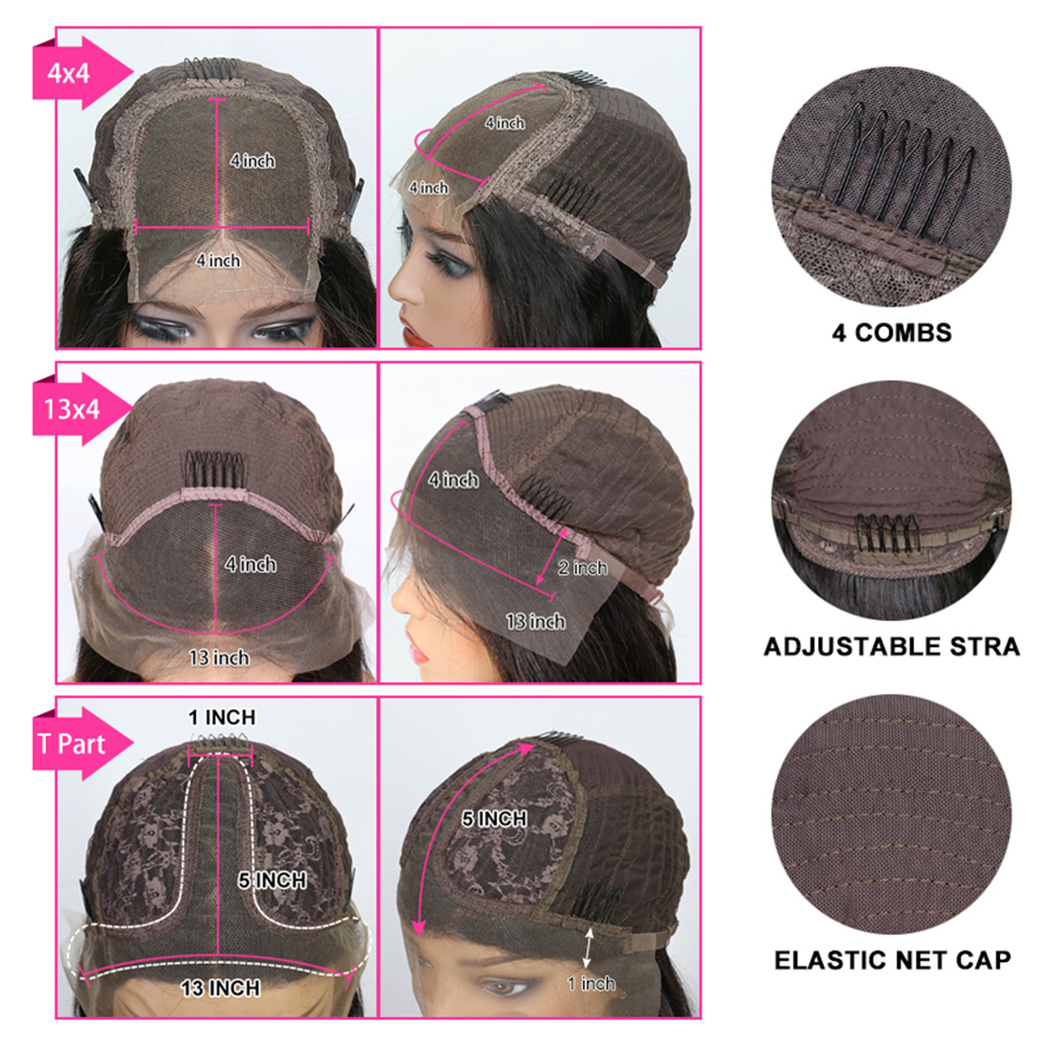 Short Kinky Curly hd 5x5 Lace closure Front Wig Natural Color jerry curl Human Hair Natural Hairline t part 150% Density brazilian human Hair Wigs