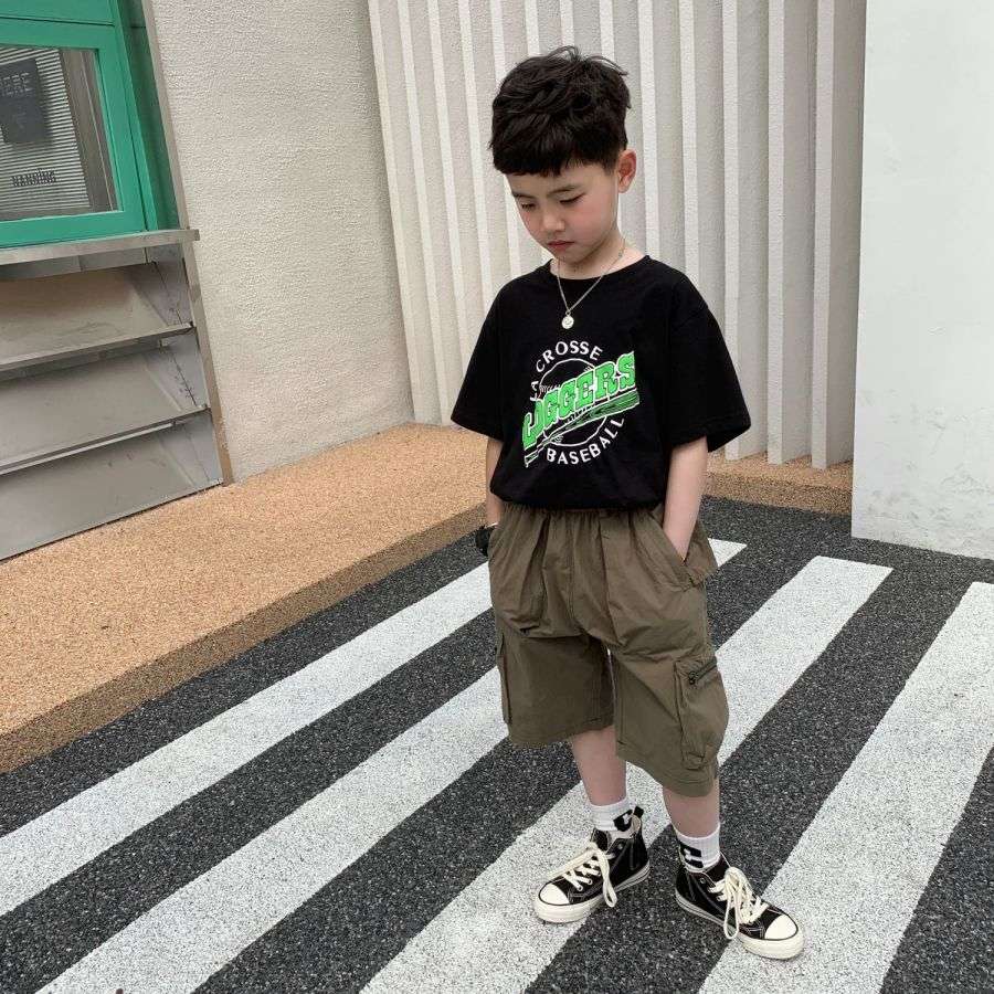 Children's T-shirt Summer New Casual Boys' Clothing Fashion Round Neck Short Sleeve High Quality Outdoor Jogging Baby T-shirt Black Suitable for ages 2 to 14
Children's T-shirt Summer New Casual Boys' Clothing Fashion Round Neck Short Sleeve High Quality Outdoor Jogging Baby T-shirt Black Suitable for ages 2 to 14