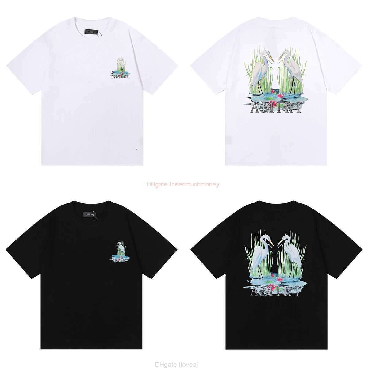 Designer Fashion Clothing Amires Tees Am Tshirt Light Luxury Amies Double Crane Printing High Quality Double Yarn Pure Cotton Short Sleeve Tshirt for Men Women Luxur, White fh913
Designer Fashion Clothing Amires Tees Am Tshirt Light Luxury Amies Double Crane Printing High Quality Double Yarn Pure Cotton Short Sleeve Tshirt for Men Women Luxur, White fh913