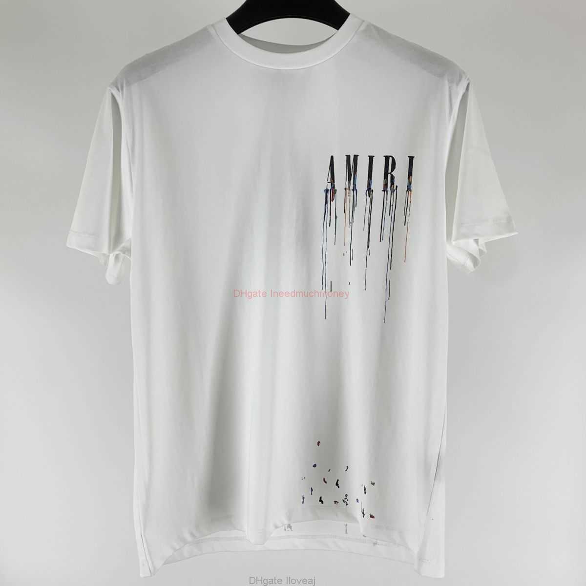 Designer Fashion Clothing Amires Tees Am Tshirt 22ss New Amies Colorful Fluid Speckle Printing Couple Style Casual Versatile Fashion Short Sleeve Luxury Casual Top, White
Designer Fashion Clothing Amires Tees Am Tshirt 22ss New Amies Colorful Fluid Speckle Printing Couple Style Casual Versatile Fashion Short Sleeve Luxury Casual Top, White