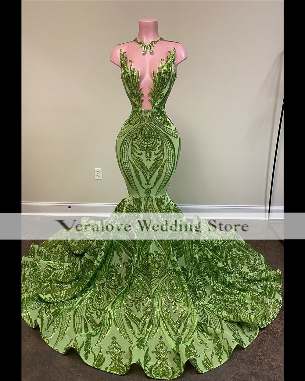 Blue Sequined Prom Dress Mermaid 2023 African Gala Party Gown vestidos de graduacion Formal Occasion Dresses