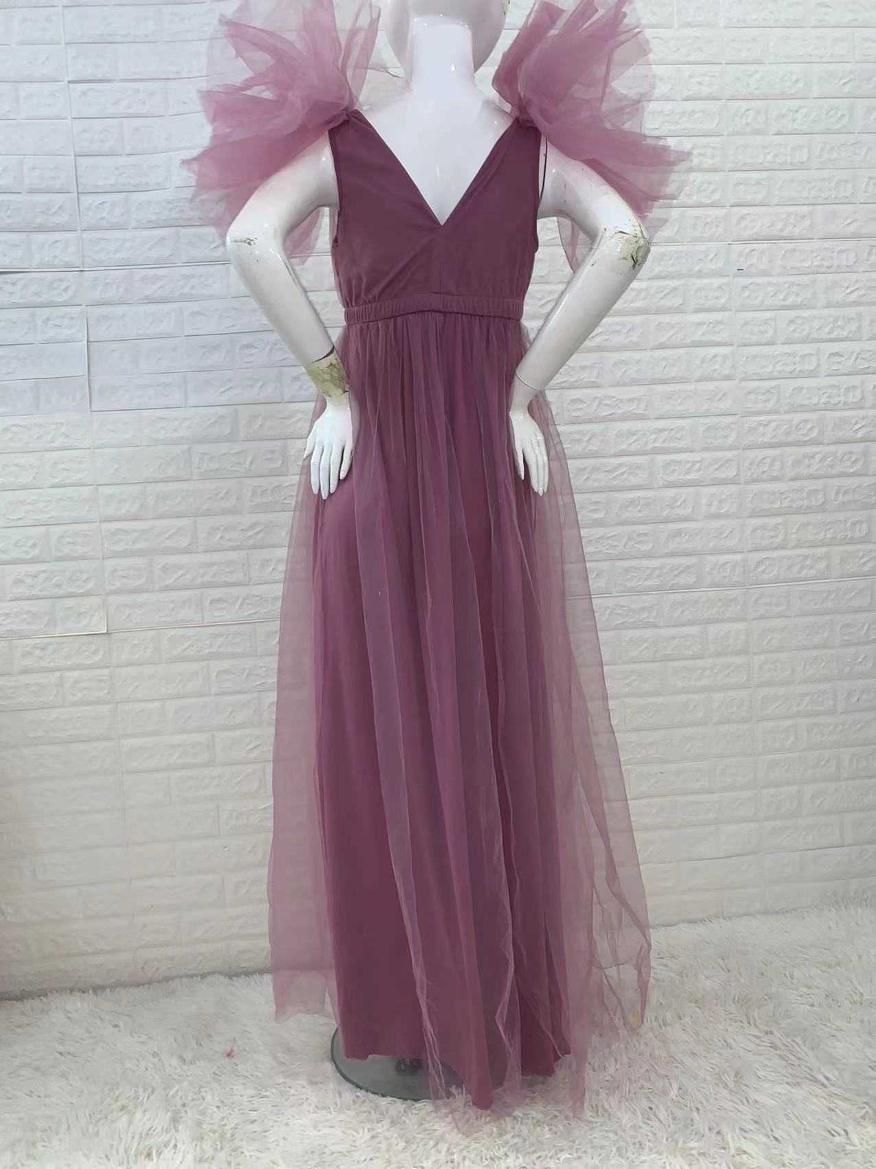 Maternity Dresses New Tulle Maternity Dress for Photoshoot Pregnancy Shooting Baby Shower Dresses For Pregnant Woman Long Photography Session Gown AA2