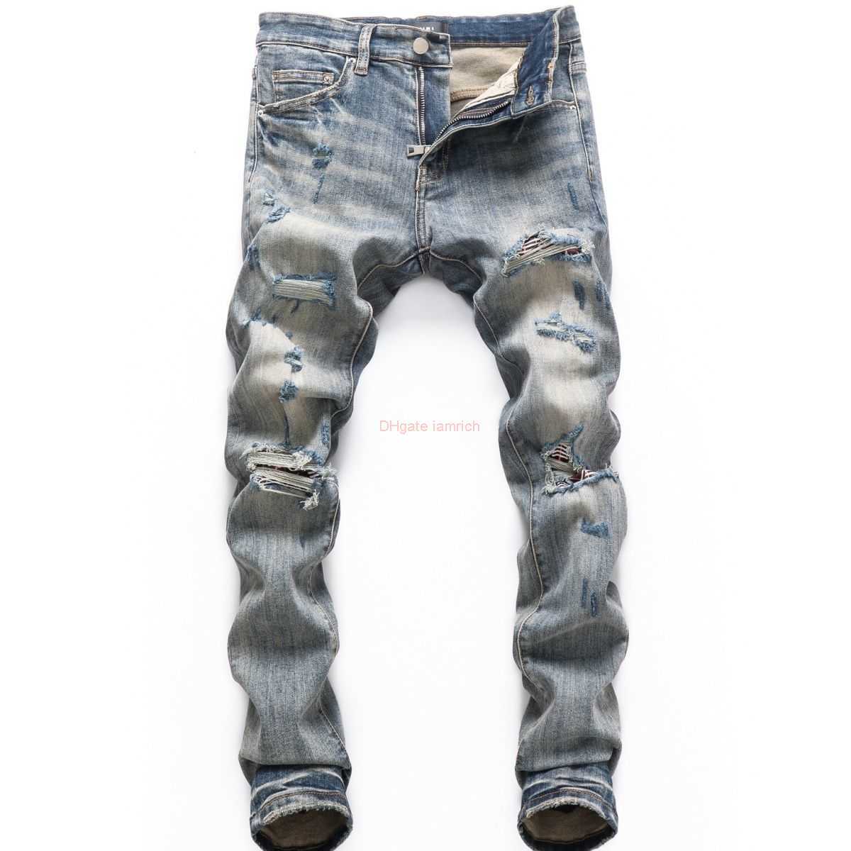 Designer Clothing Amires Jeans Denim Pants Amies Four Seasons Fashion Brand Mens Jeans Heavy Industry Wash Scratched Patch Embroidered Small Foot Pants Youth Trend, Blue
Designer Clothing Amires Jeans Denim Pants Amies Four Seasons Fashion Brand Mens Jeans Heavy Industry Wash Scratched Patch Embroidered Small Foot Pants Youth Trend, Blue
