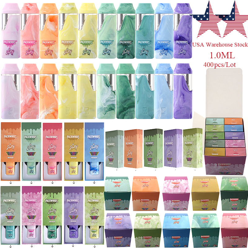 USA Warehouse Stock E Cigarettes Packwoods X Runtz Empty 400pcs Disposable Vape Pens 1.0ml 10 Flavors 380mAh Battery Preheating With Box Packaging Vaporizers
USA Warehouse Stock E Cigarettes Packwoods X Runtz Empty 400pcs Disposable Vape Pens 1.0ml 10 Flavors 380mAh Battery Preheating With Box Packaging Vaporizers