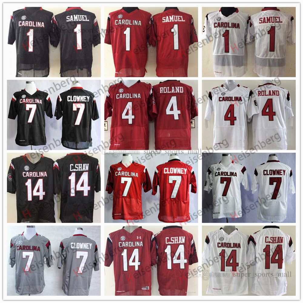 NCAA South Carolina Gamecock College Football Jerseys 1 Deebo Samuel 19 Jake Bentley 7 Jadeveon Clowney 4 Shaq Roland 14 Connor Shaw High Quality Stitched jersey, As picture
NCAA South Carolina Gamecock College Football Jerseys 1 Deebo Samuel 19 Jake Bentley 7 Jadeveon Clowney 4 Shaq Roland 14 Connor Shaw High Quality Stitched jersey, As picture