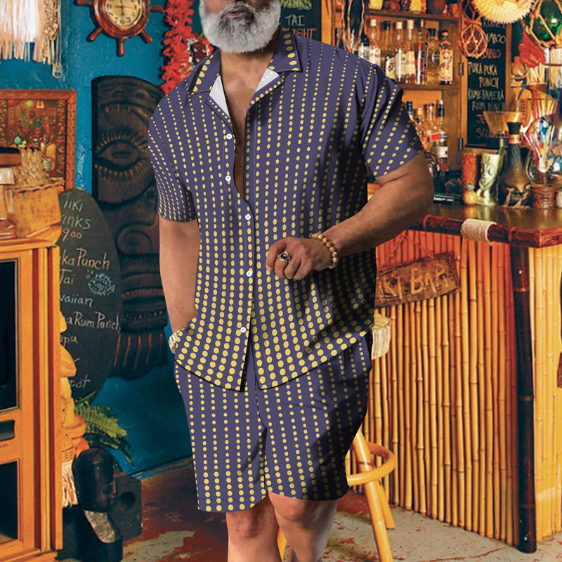 Men s Tracksuits Summer Fashion Trend Top Short Shirt Collocation Same Color Tether Pants 3D Simple Harajuku Print Casual Bar Suit S 4XL 230522