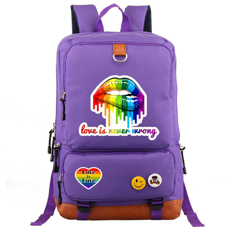 New LGBT Peripheral Trendsetter Mens Womens Backpack Leisure Schoolbag pride 230522