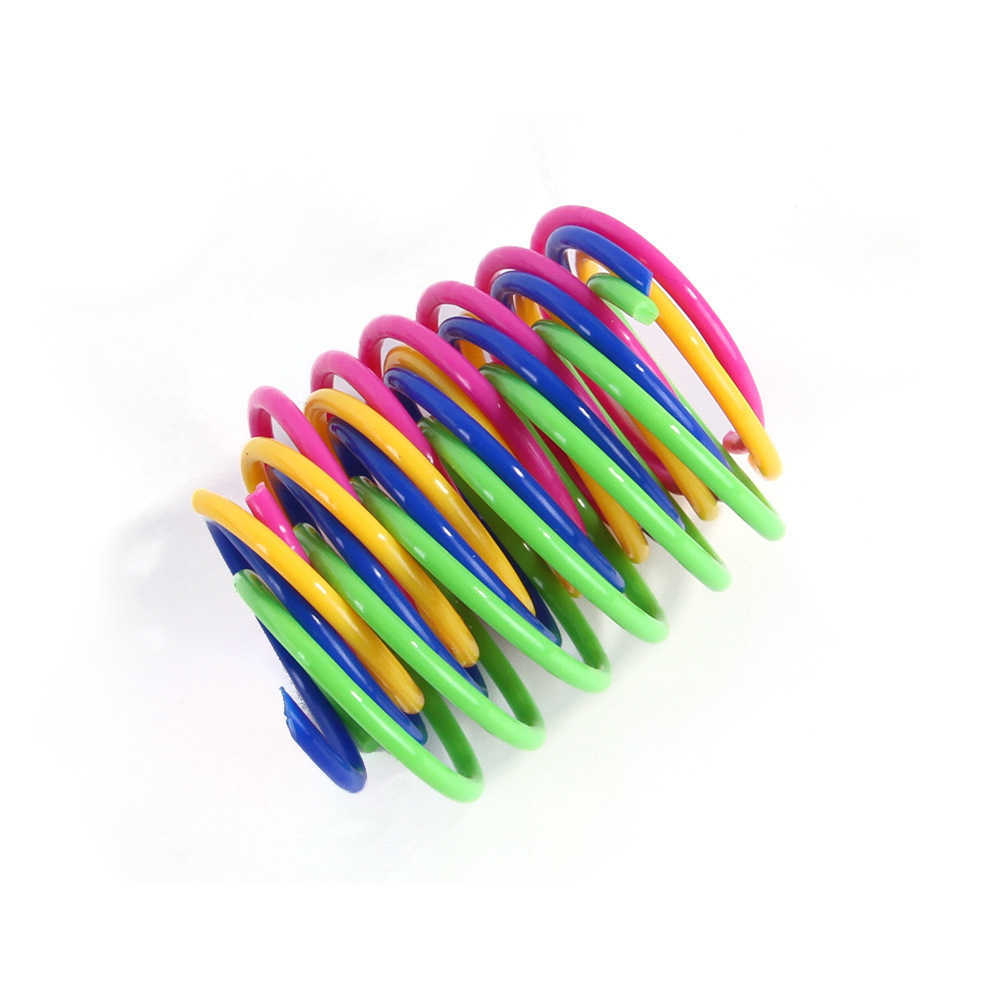 4/8/16pcs Kitten Toys Wide Durable Heavy Gauge Spring Colorful Cat Toy Coil Spiral Springs Pet Life G230520