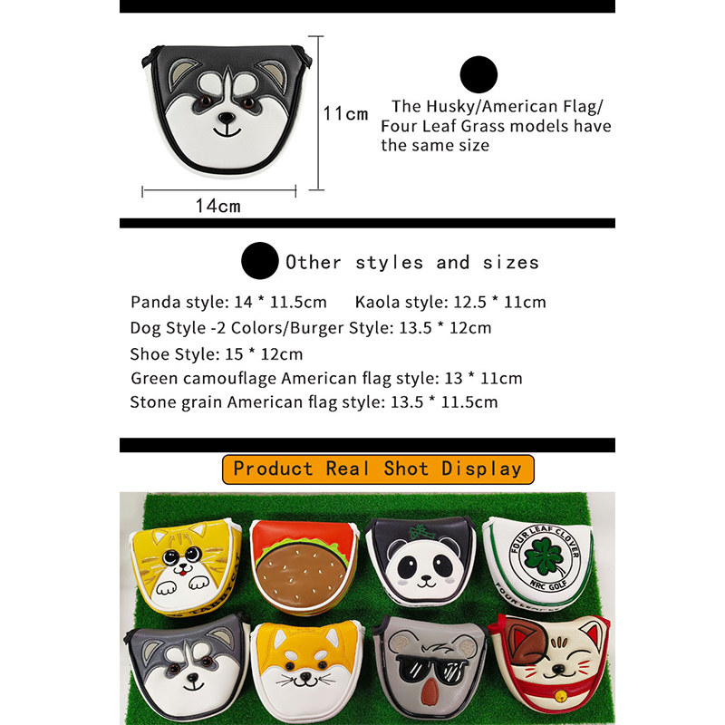 Other Golf Products Golf Mallet Putter Cover Golf Headcover Magnetic Or Magic Tape Closure Golf Club Cover Multi Style Color Pattern Golf Supplies 230