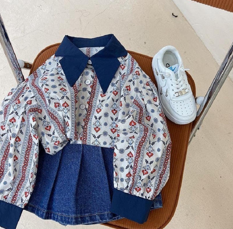 Skirts 2206 Baby Girl Casual Jean Pleated Shorts Infant Toddler Child Denim Scanties Trousers Skirt Summer Spring Clothes 1 12Y 230520