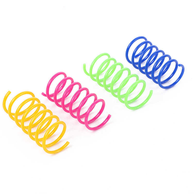 4/8/16pcs Kitten Toys Wide Durable Heavy Gauge Spring Colorful Cat Toy Coil Spiral Springs Pet Life G230520