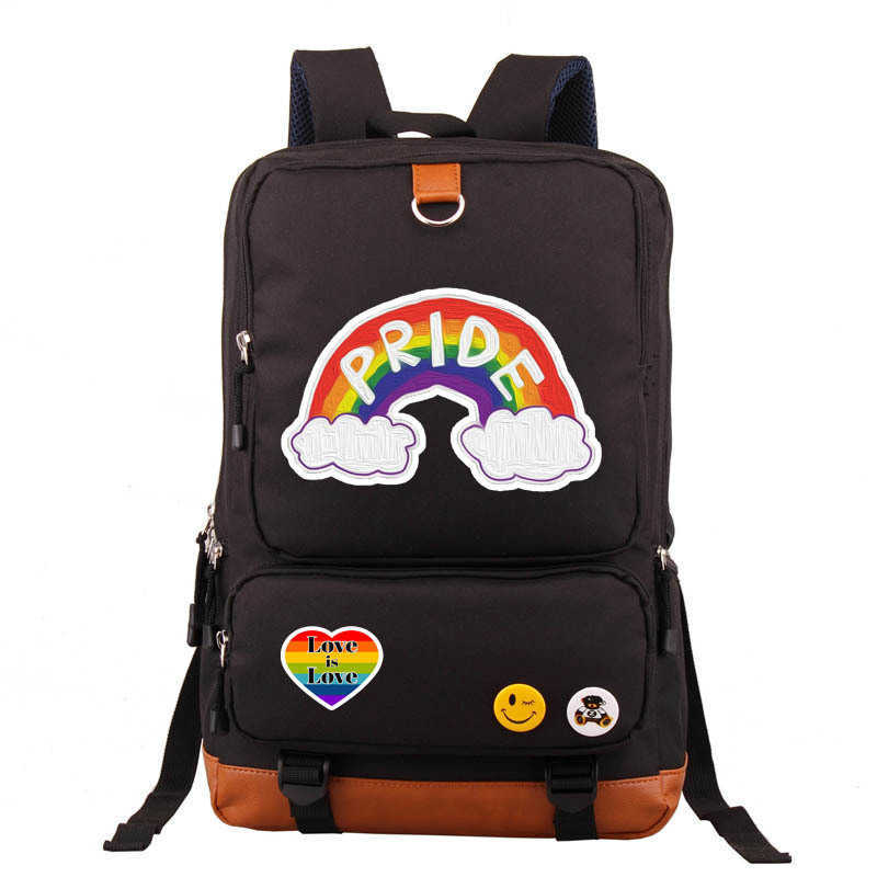 New LGBT Peripheral Trendsetter Mens Womens Backpack Leisure Schoolbag pride 230522