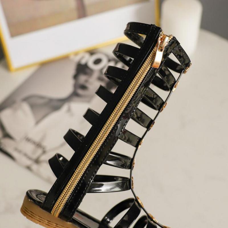 Sandals Summer Child Sandals Roman Boots Hightop Girls Sandals Kids Gladiator Sandals Toddler Girls Shoes 230522