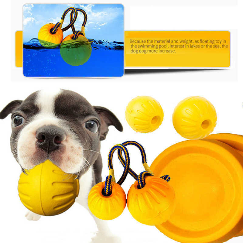Dog Interactive Toys Chews Rope Ball Toy For Play Chewing Training Portable EVA Pet Supplies Small Large G230520 H250210