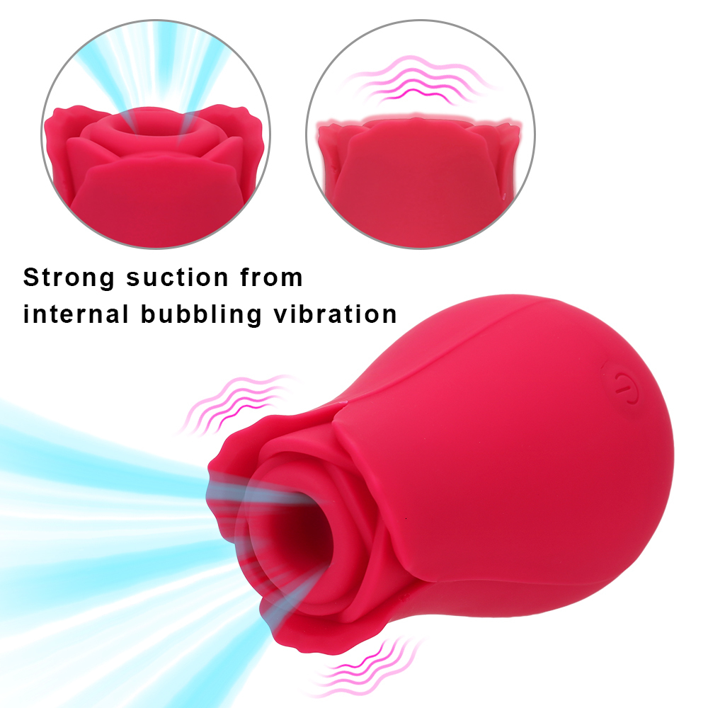 Adult Toys Oral suction cup suction cup vaginal suction cup vibrator 10 speed rose shaped labia stimulation adult sex toy 230520