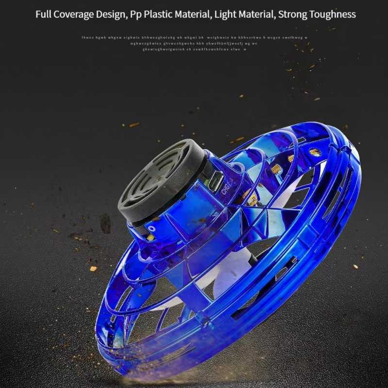 free shipping Dog Toys Chews Mini LED UFO Type Flying Helicopter Spinner Fingertip Upgrade Flight Gyro Drone Aircraft Toy Adult Kids Gift G230520