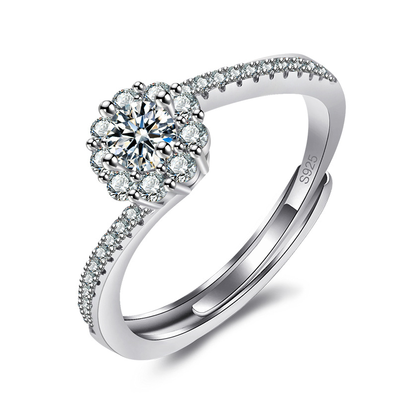 Brilliant Cubic Zirconia Wedding Rings for Women Cluster Rings Adjustable Size Engagement Jewelry Gift
Brilliant Cubic Zirconia Wedding Rings for Women Cluster Rings Adjustable Size Engagement Jewelry Gift