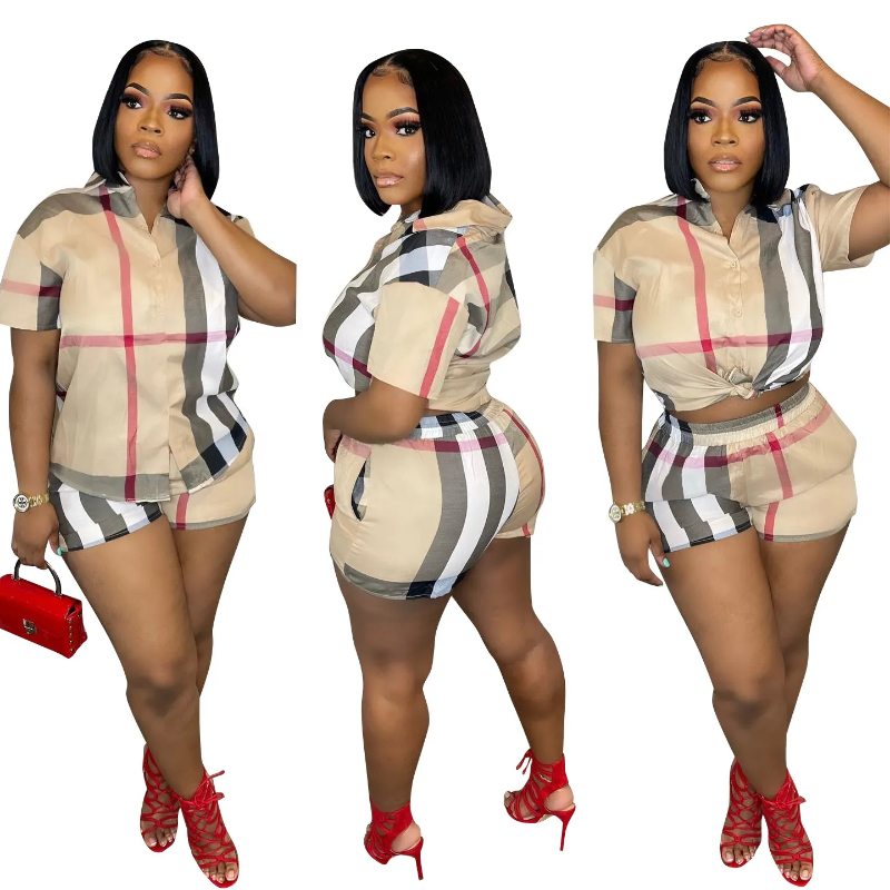 Korean Fashion Summer Women's Short Sleeve Shirt Two Piece Set Wide Leg Pants Lace-up Summer Clothing For Women Shorts, Khaki
Korean Fashion Summer Women's Short Sleeve Shirt Two Piece Set Wide Leg Pants Lace-up Summer Clothing For Women Shorts, Khaki