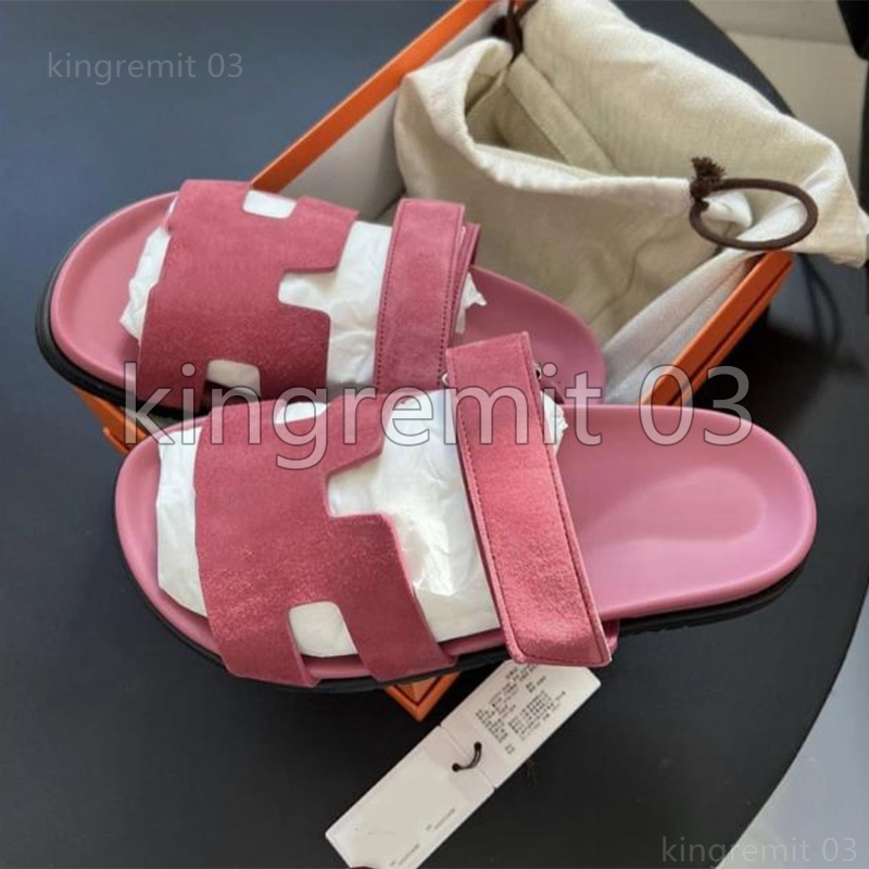 Designer Chypre Sandals Suede Sandal Men Women Slippers Genuine Leather Slides Thick Bottom Rubber Sole Shoes Calfskin Slipper Marine Green Shoes, Color2
Designer Chypre Sandals Suede Sandal Men Women Slippers Genuine Leather Slides Thick Bottom Rubber Sole Shoes Calfskin Slipper Marine Green Shoes, Color2