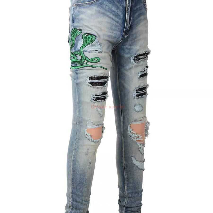 Designer Clothing Amires Jeans Denim Pants Amies Fashion Brand Mens Worn Jeans with Worn Out Light Blue Elastic Feet Trousers with Folded Embroidery Snake Label Fash, Beige
Designer Clothing Amires Jeans Denim Pants Amies Fashion Brand Mens Worn Jeans with Worn Out Light Blue Elastic Feet Trousers with Folded Embroidery Snake Label Fash, Beige