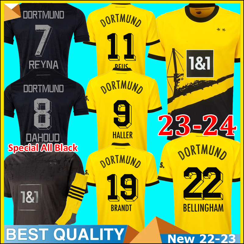 22 23 24 Dortmund BELLINGHAM soccer jerseys 2023 Special All Black HALLER football shirt HAALAND REUS NEONGELB HUMMELS BRANDT YEYNA men kids kit maillot uniform
22 23 24 Dortmund BELLINGHAM soccer jerseys 2023 Special All Black HALLER football shirt HAALAND REUS NEONGELB HUMMELS BRANDT YEYNA men kids kit maillot uniform
