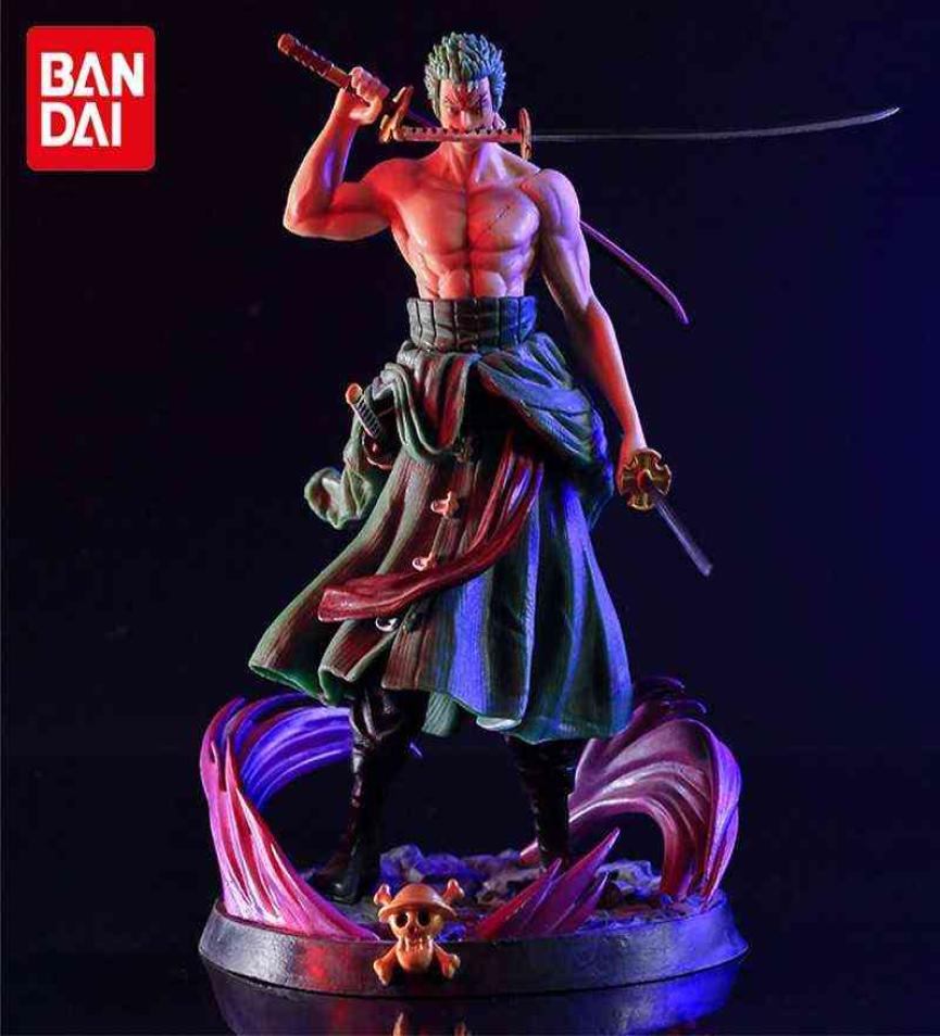 

26cm One Piece Anime Figurine GK Roronoa Zoro Double Headed PVC Action Figure Collection Cartoon Doll Gift Model Toys Decoration T6548687, Gold