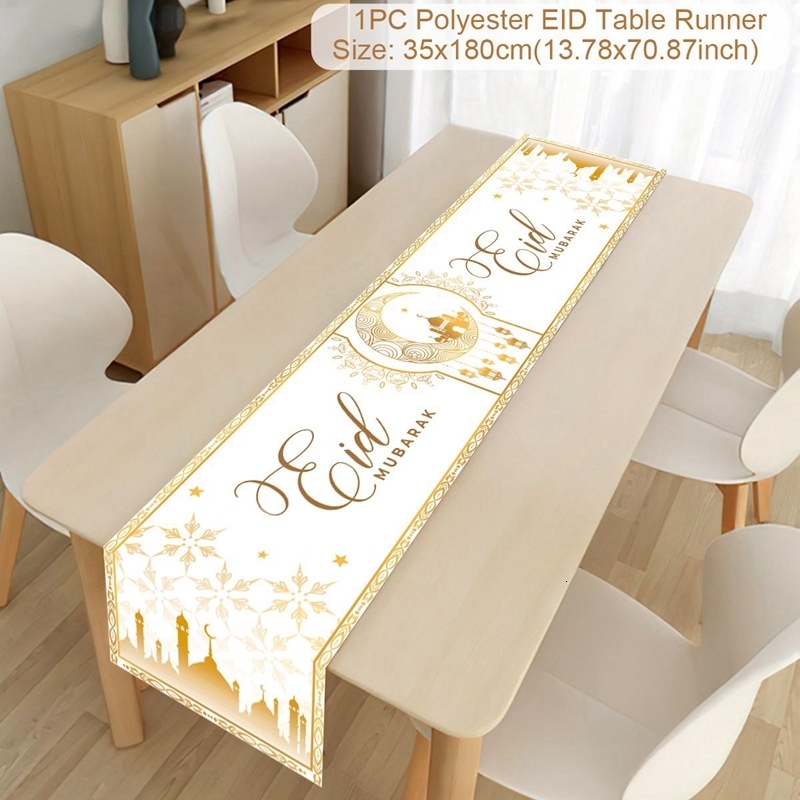 Other Event Party Supplies Ramadan Decoration Table Runner EID Mubarak Decor For Home Tablecloth Kareem Islamic Muslim Eid Al Adha Gifts 230522